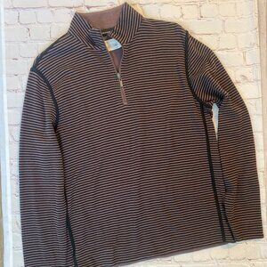NWT Bugatchi Reversible Long Sleeve Quarter Zip Pullover